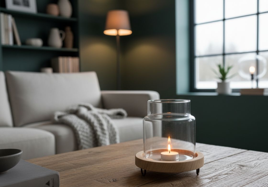 Windlicht Teak Höhe 35 cm, Durchmesser 30 cm Windlicht Teak Höhe 35 cm, Durchmesser 30 cm