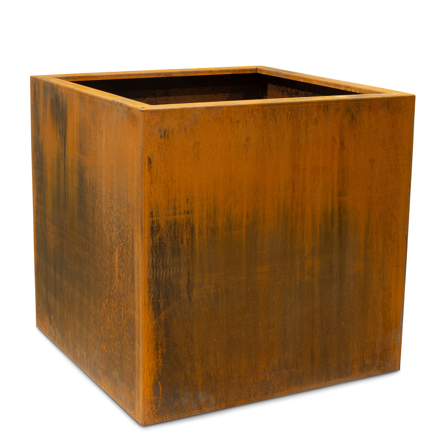 Corten Stahl Pflanzwürfel 68 cm Corten Stahl Pflanzwürfel 68 cm