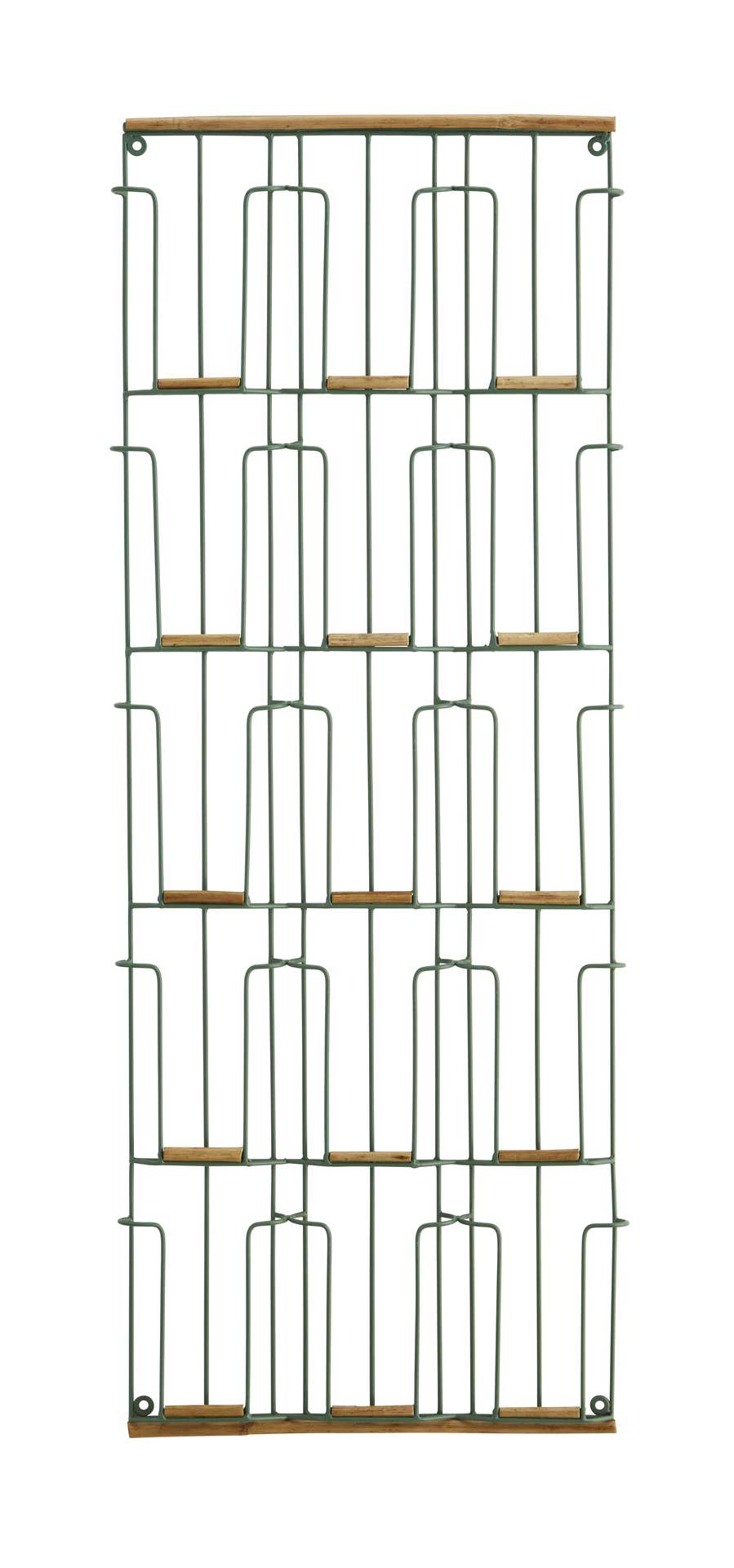 Kartenhalter Wandregal aus Eisen und Bambus dekorativ für Postkarten, Höhe 93 cm Grün Kartenhalter Wandregal aus Eisen und Bambus dekorativ für Postkarten, Höhe 93 cm Grün