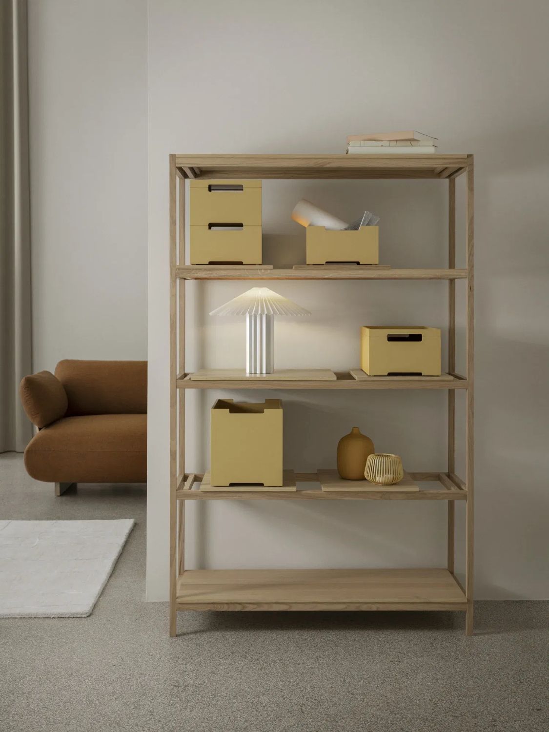 Kasane Aufbewahrungsbox - stapelbar mit grafischer Linie Mourning Dove L