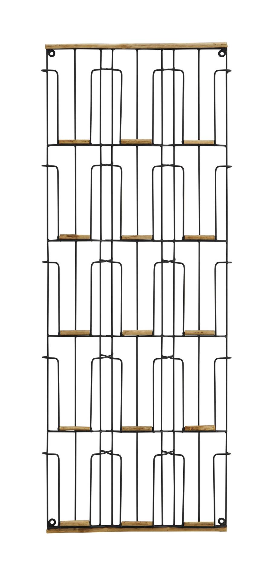 Kartenhalter Wandregal Eisen/Bambus H. 93 cm B. 35 cm T.3 cm Schwarz Kartenhalter Wandregal Eisen/Bambus H. 93 cm B. 35 cm T.3 cm Schwarz