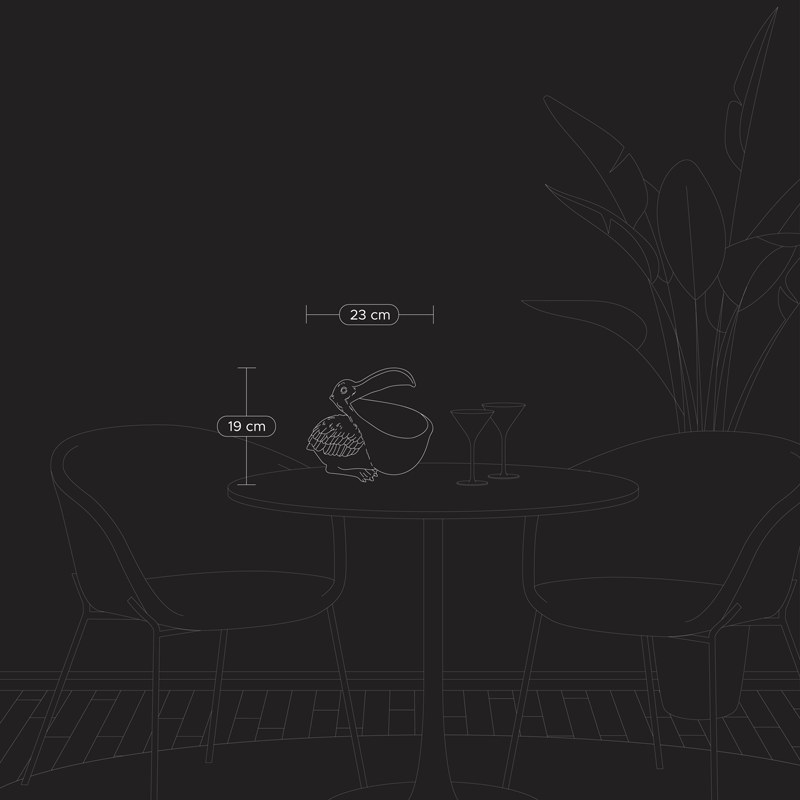 Dekoschale Pelikan gold