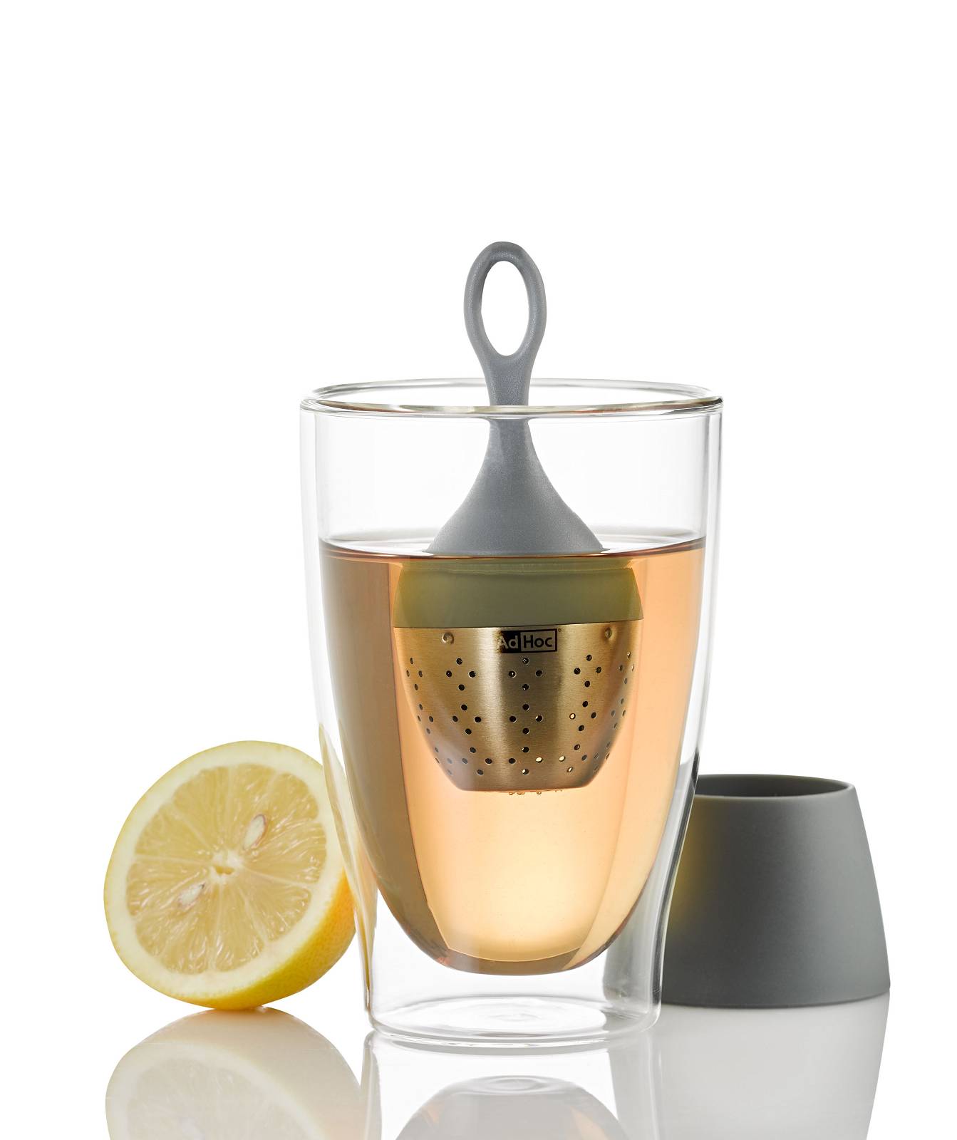 Floatea schwimmender Teefilter – innovativer Teesieb für losen Tee, Farbe grau Floatea schwimmender Teefilter – innovativer Teesieb für losen Tee, Farbe grau