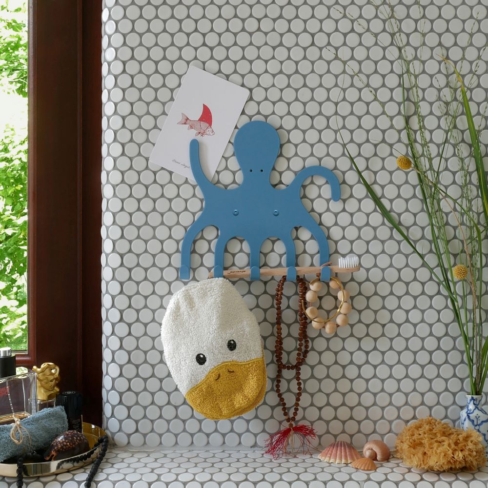 Stabile Wandhaken blauer Octopus Stabile Wandhaken blauer Octopus