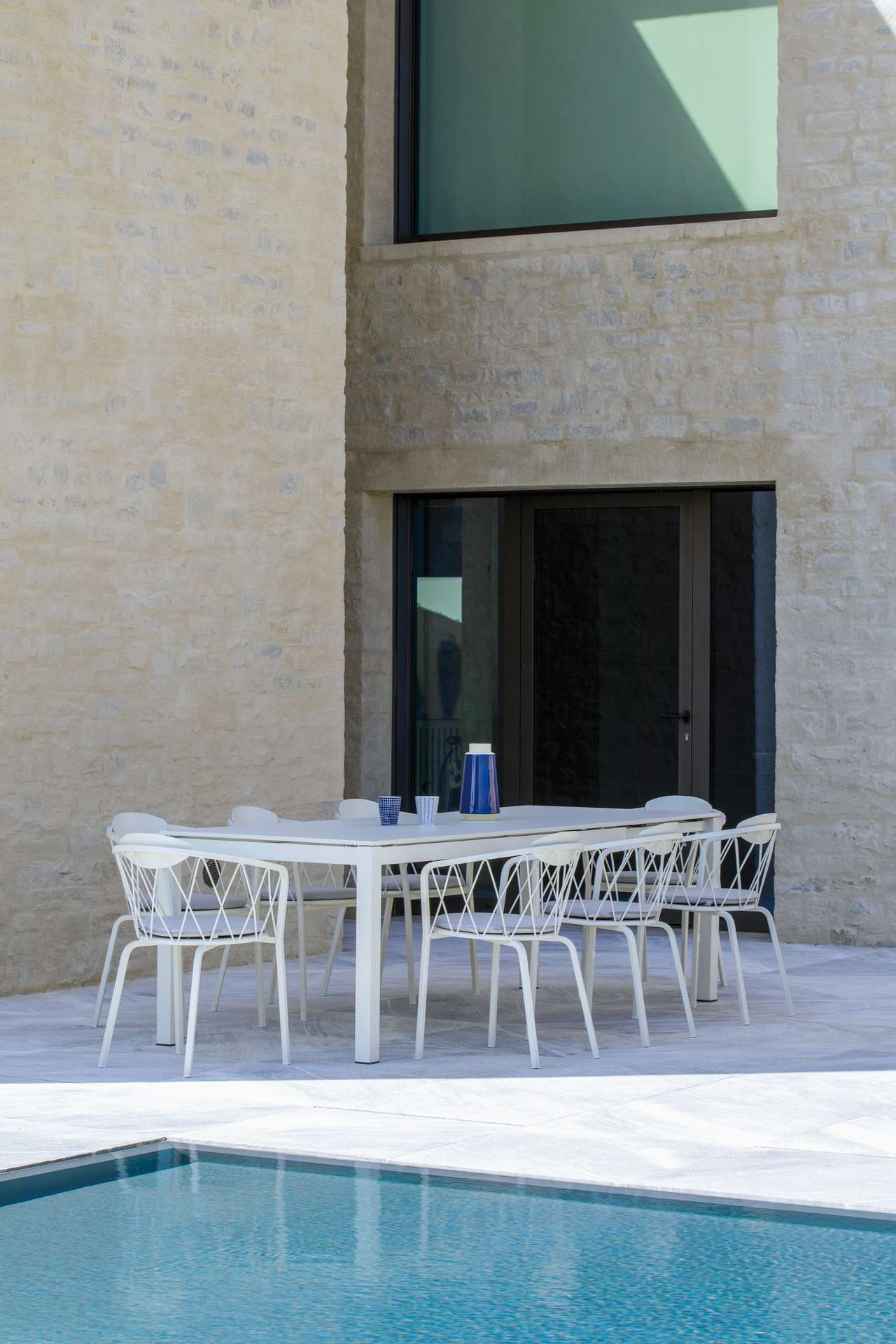 Extia Garten Esstisch ausziehbar Extia Garten Esstisch ausziehbar Mattweiß 180/250x90 cm