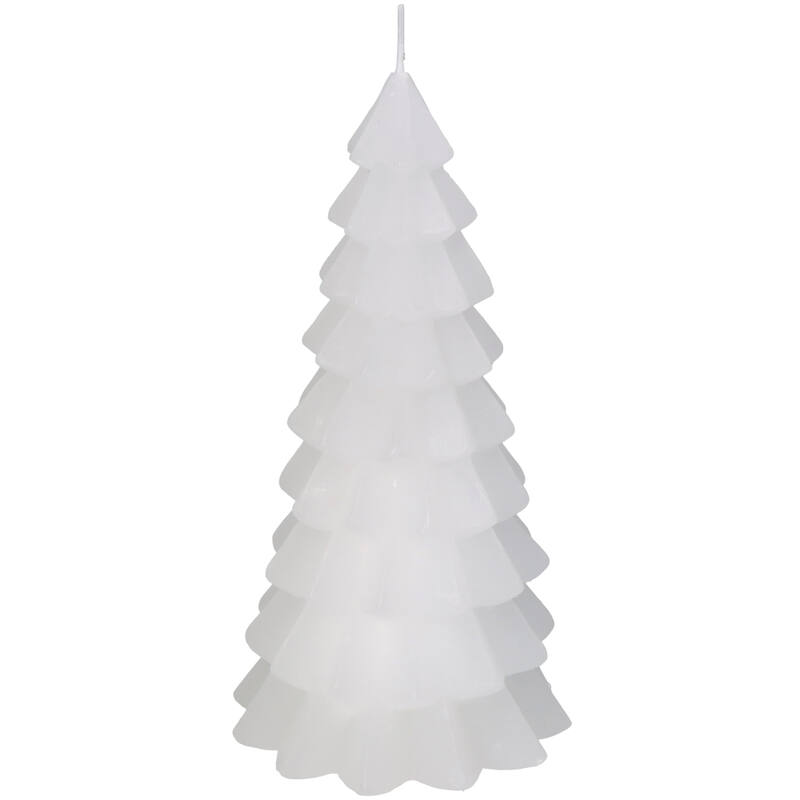 XMAS-Tree Kerze Weiß - Festliche Tannenform Höhe 20 cm