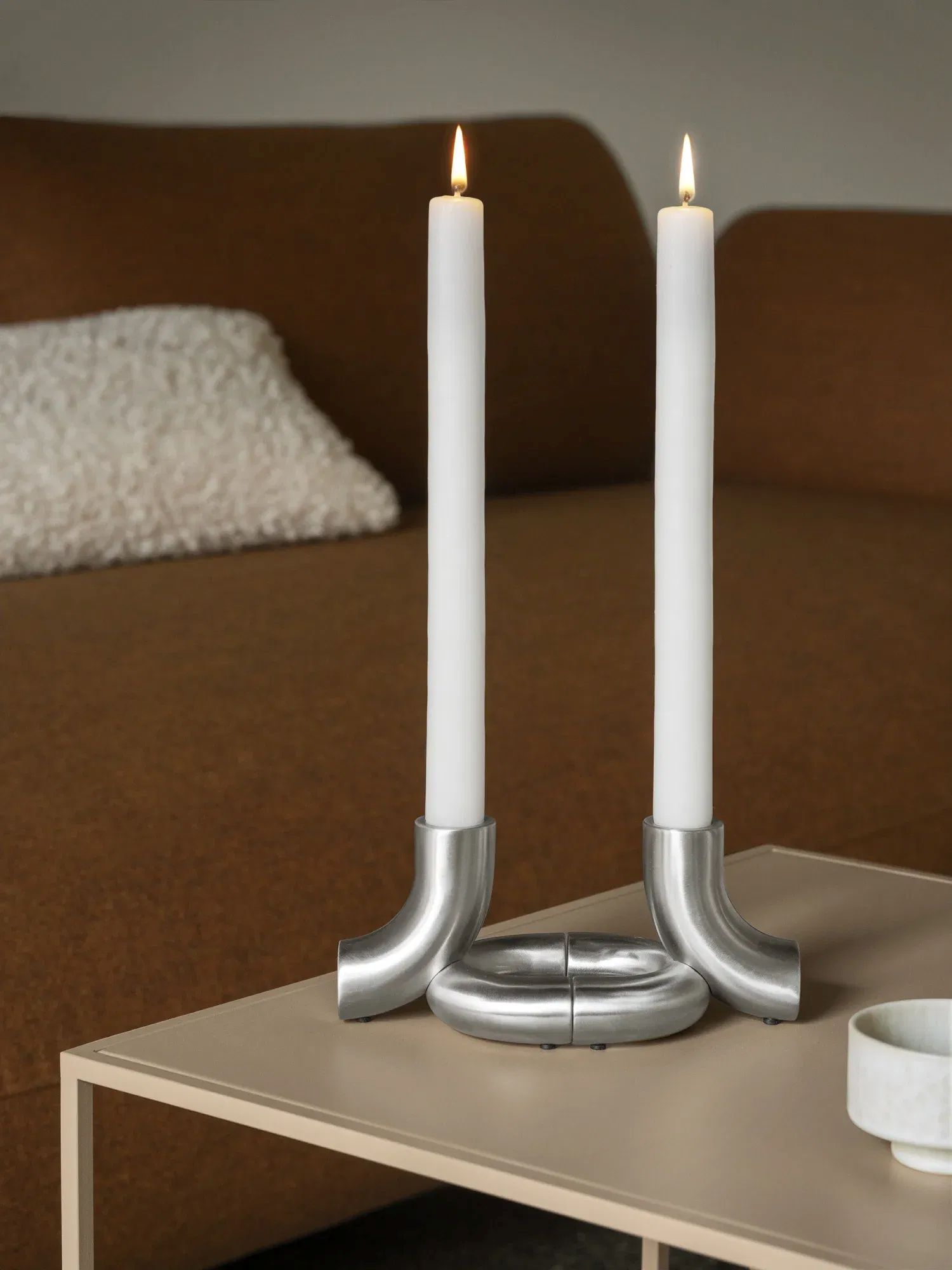Kerzenhalter DOODLE Edelstahl – Modularer Design-Kerzenständer