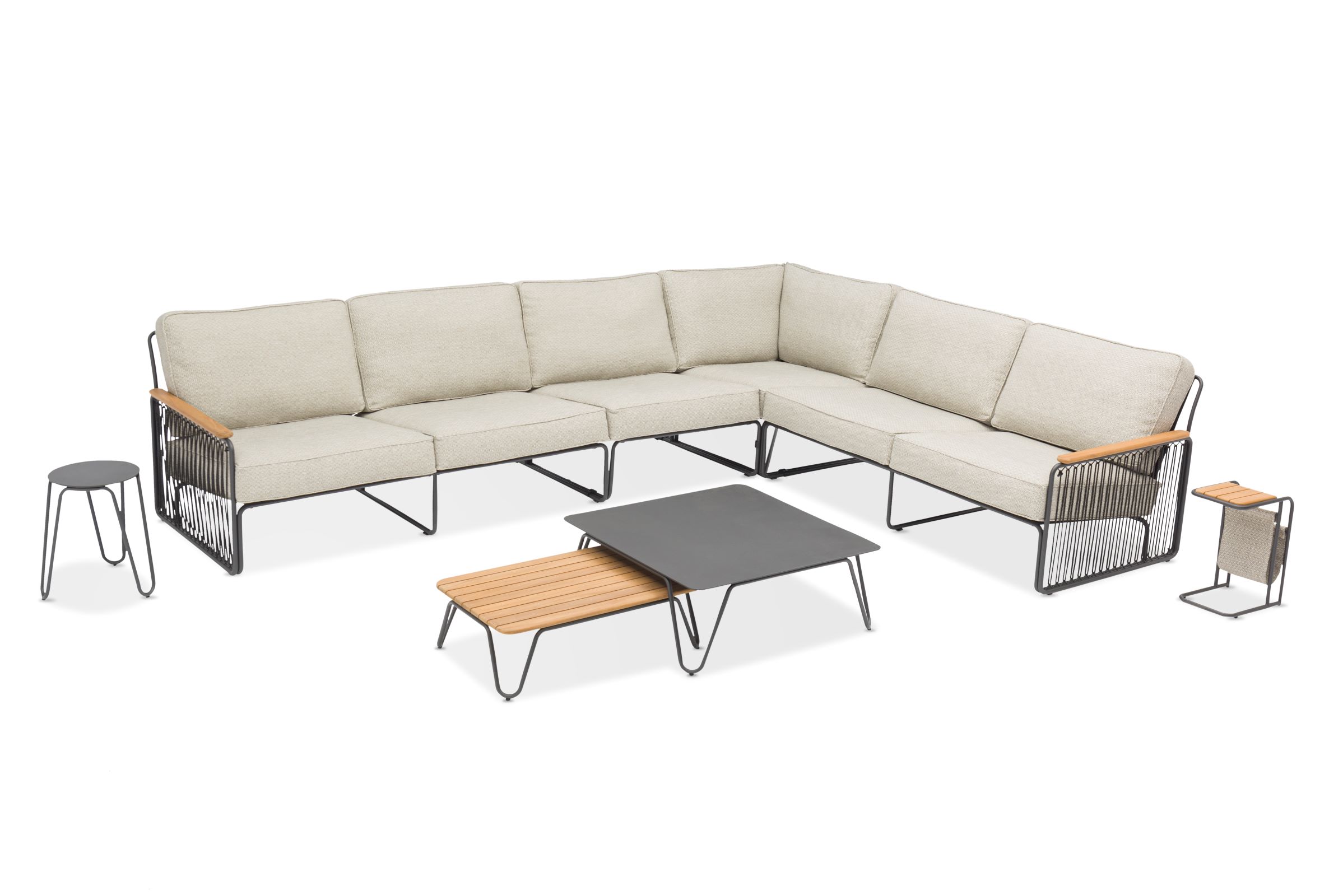 RIVA quadratischer Lounge Tisch aus Aluminium RIVA quadratischer Lounge Tisch aus Aluminium