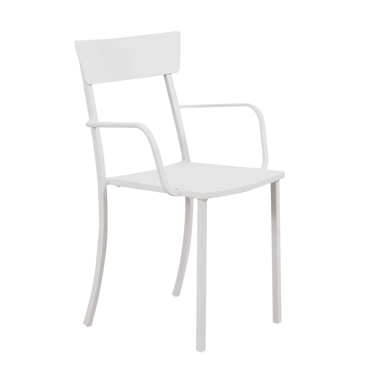 Sessel Mogan mit Armlehne - Stilvoller Gartenstuhl für Outdoor weiß Sessel Mogan mit Armlehne - Stilvoller Gartenstuhl für Outdoor weiß