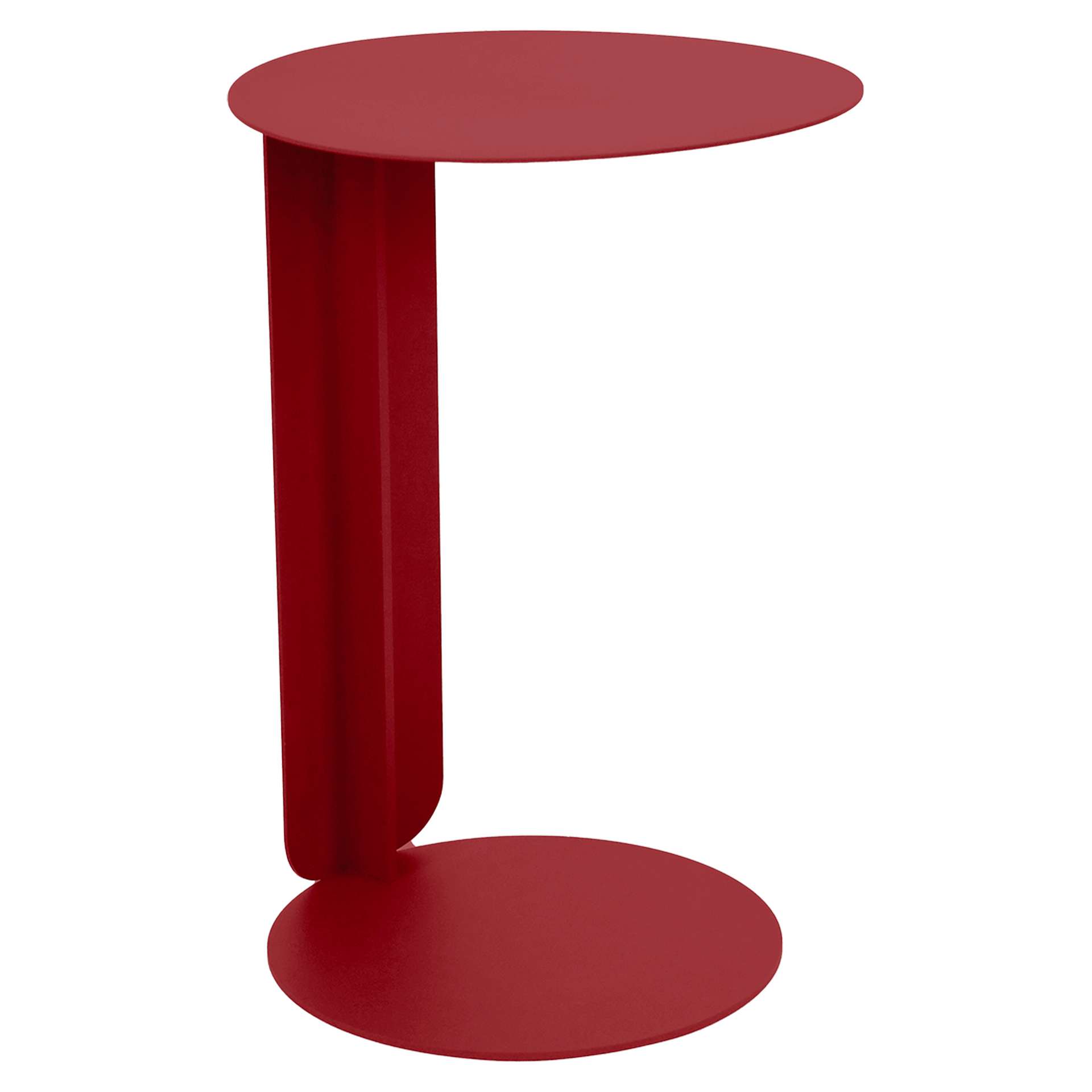 Bebop Outdoor Beistelltisch – Runder Gartentisch mit Sockelfuß 43 Chilli