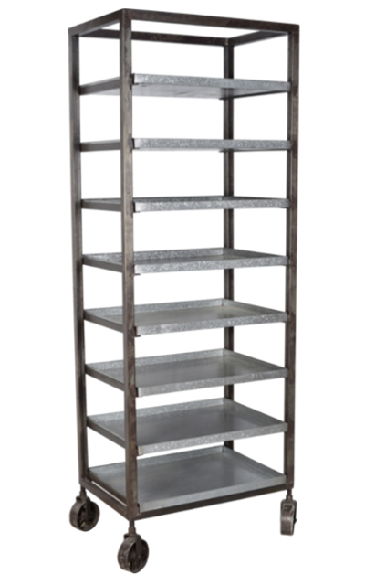 Brotwagen - Regal mit 8 abnehmbaren Tabletts Brotwagen - Regal mit 8 abnehmbaren Tabletts