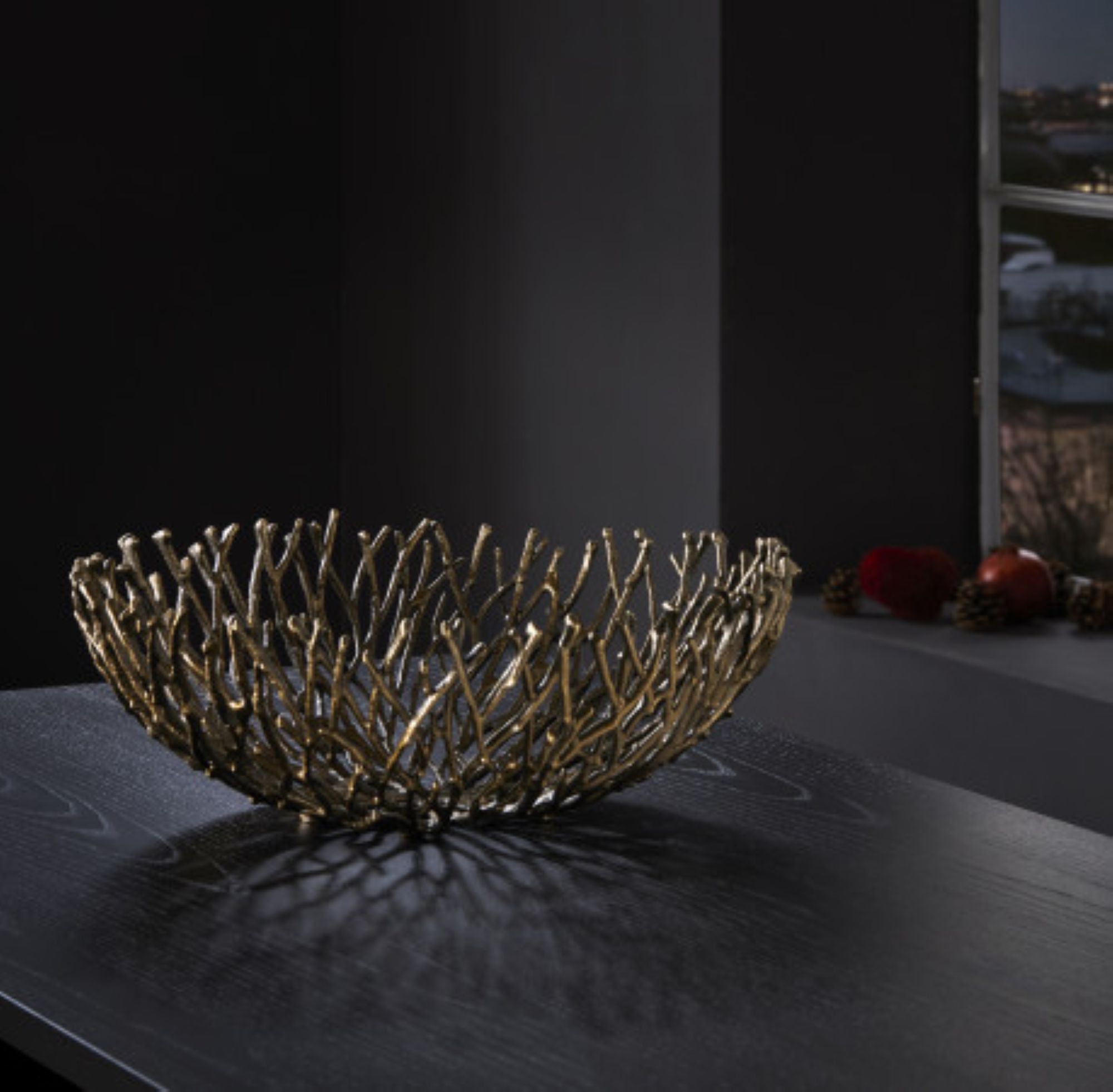 CORAL goldene Dekoschale in Korallenform CORAL goldene Dekoschale in Korallenform