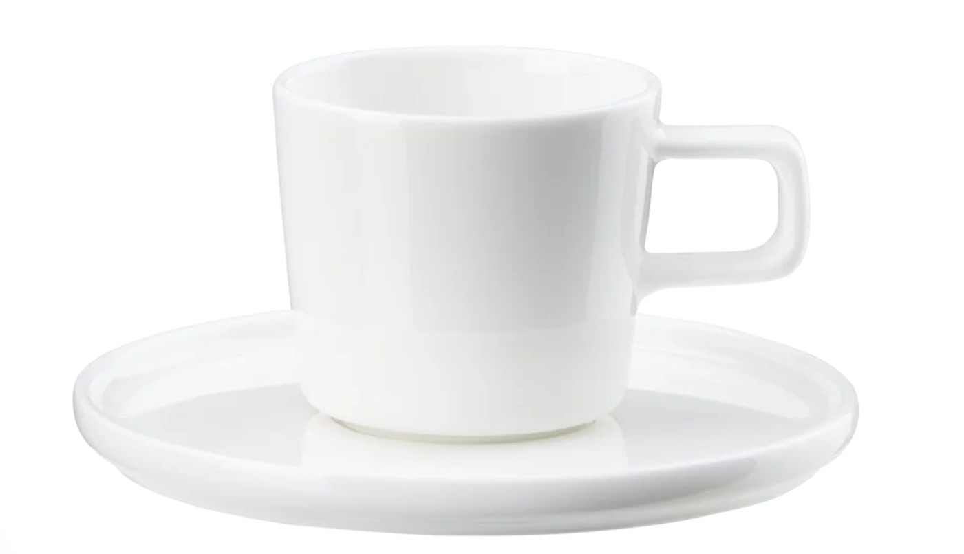 OCO Espressotasse mit Unterteller 80 ml – Weiß