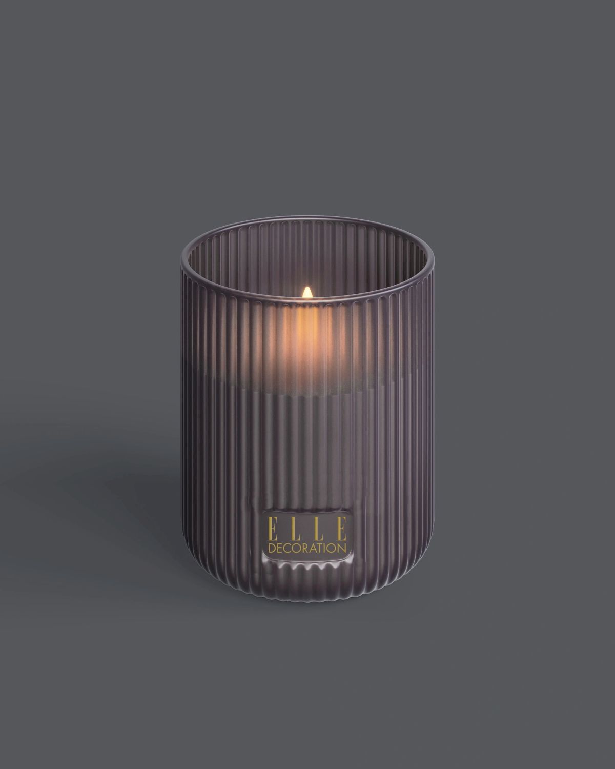 BELLEVILLE 1-flammig – LED-Kerze im Glas 12 cm Taupe