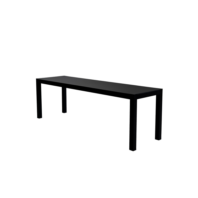 ARIA Garten-Sitzbank 140 cm – Aluminium pulverbeschichtet schwarz