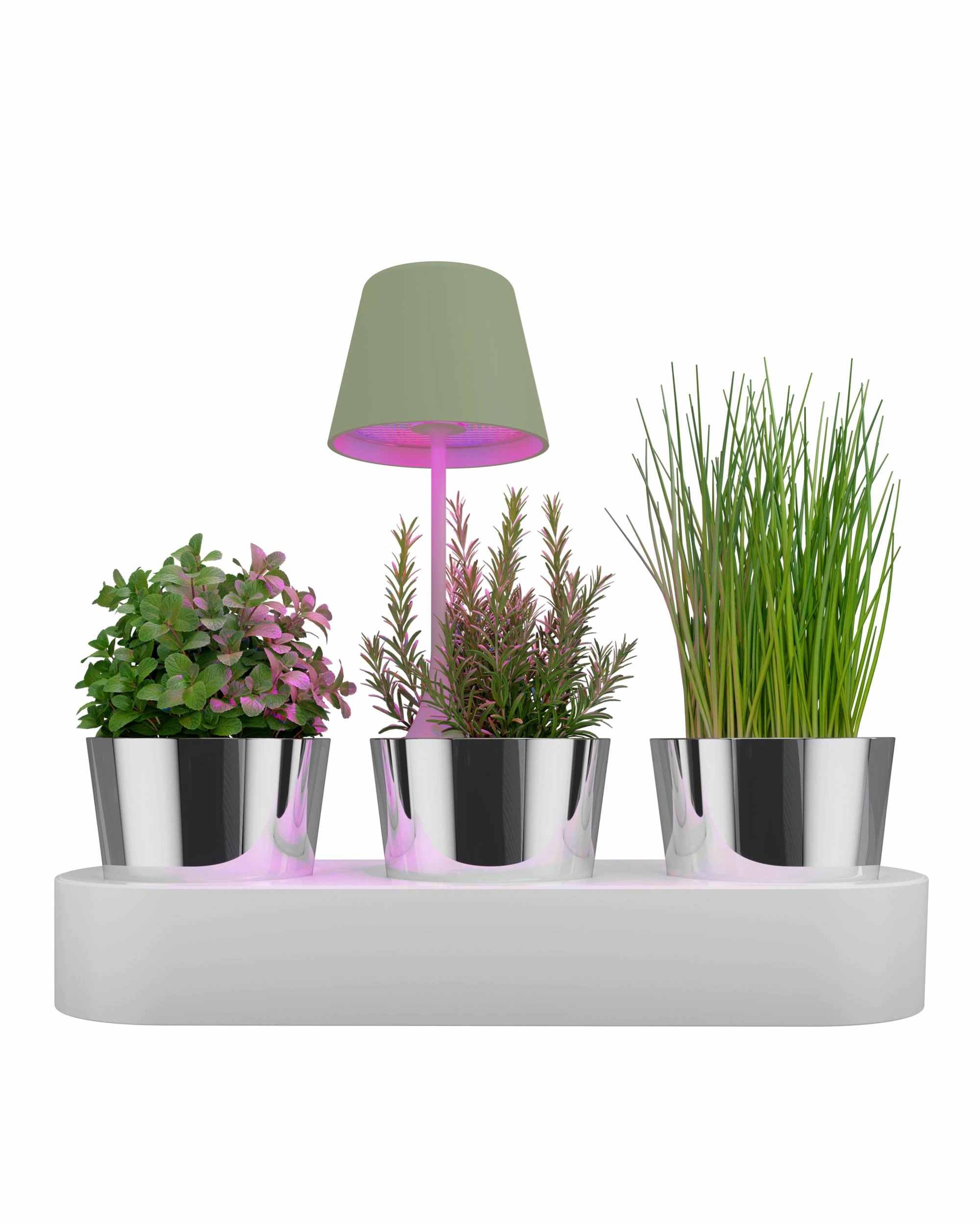 PEEKY Akku-Tischleute - Plant-Growing-Light olivgrün