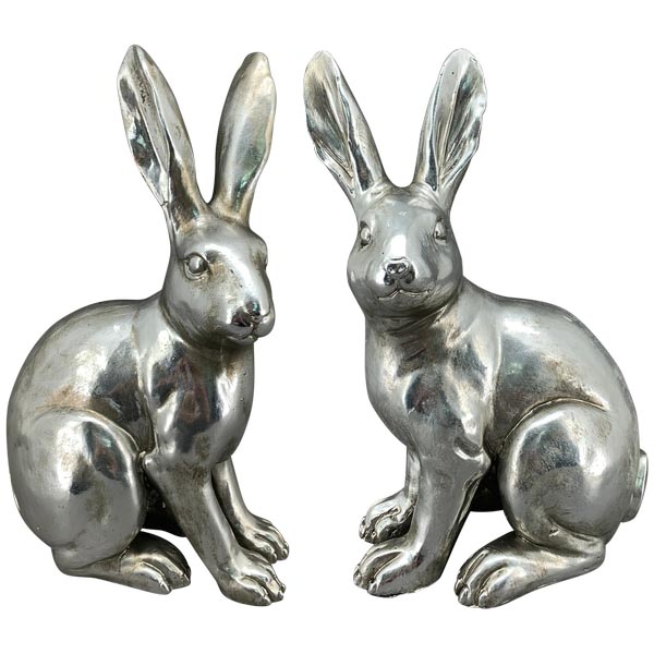 Deko Osterhase Argent, silber