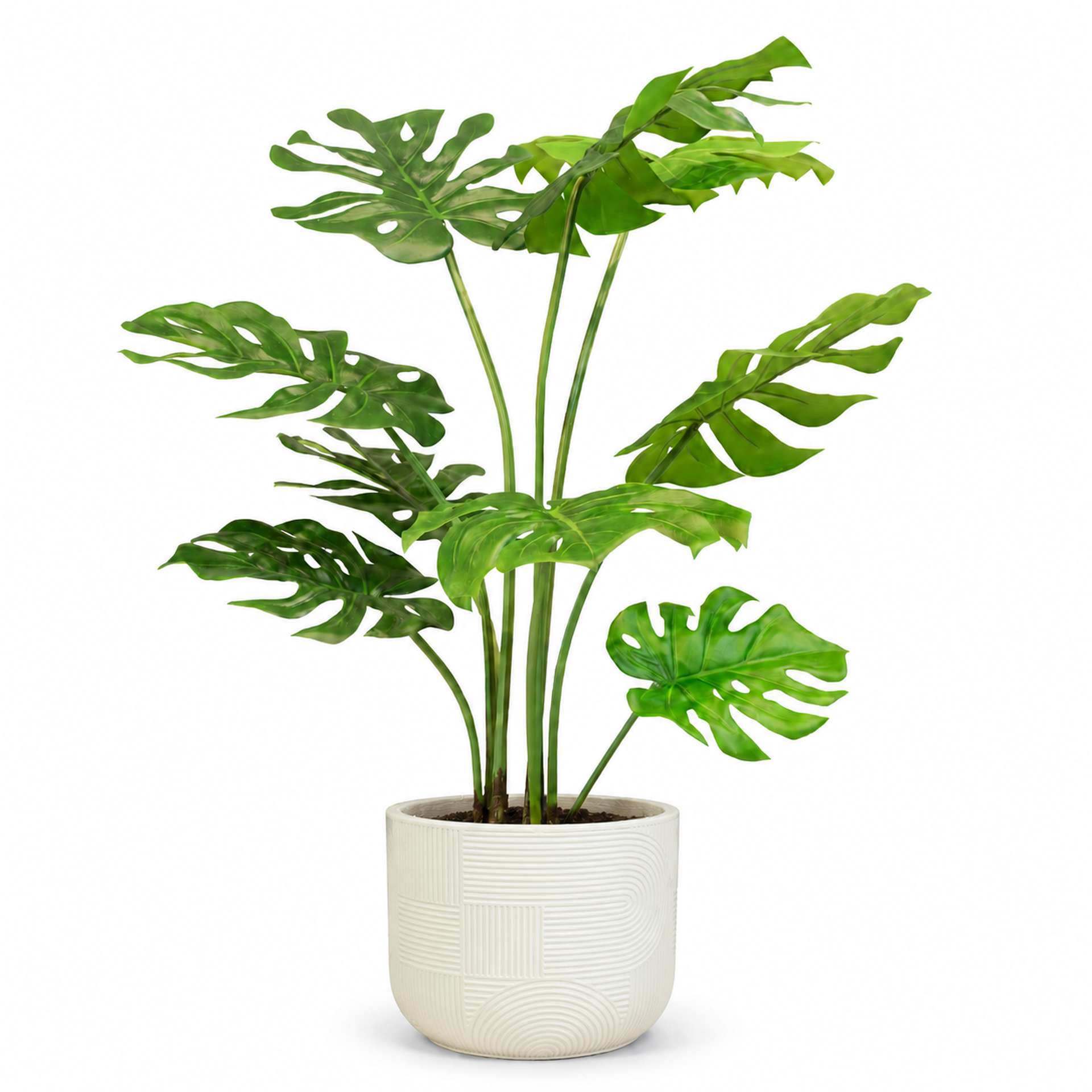 Kunstpflanze mit Topf Monstera mit Topf Solco 110 cm Weiß Kunstpflanze mit Topf Monstera mit Topf Solco 110 cm Weiß