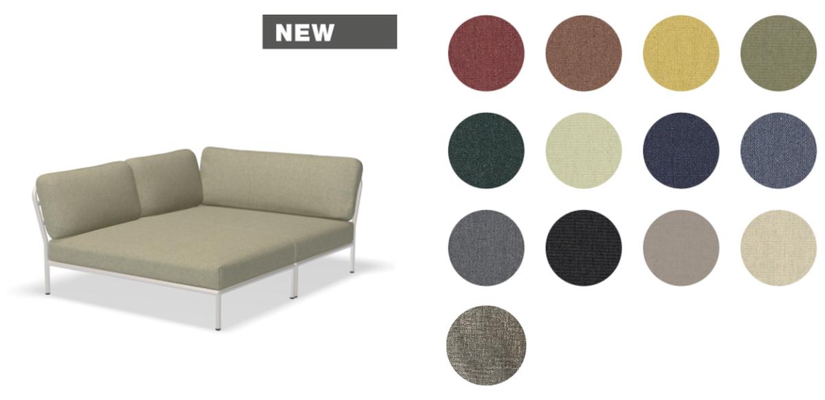 LEVEL Outdoor Eck-Sofa Lounge-Modul 5 Alpine Dunkelgrau Links