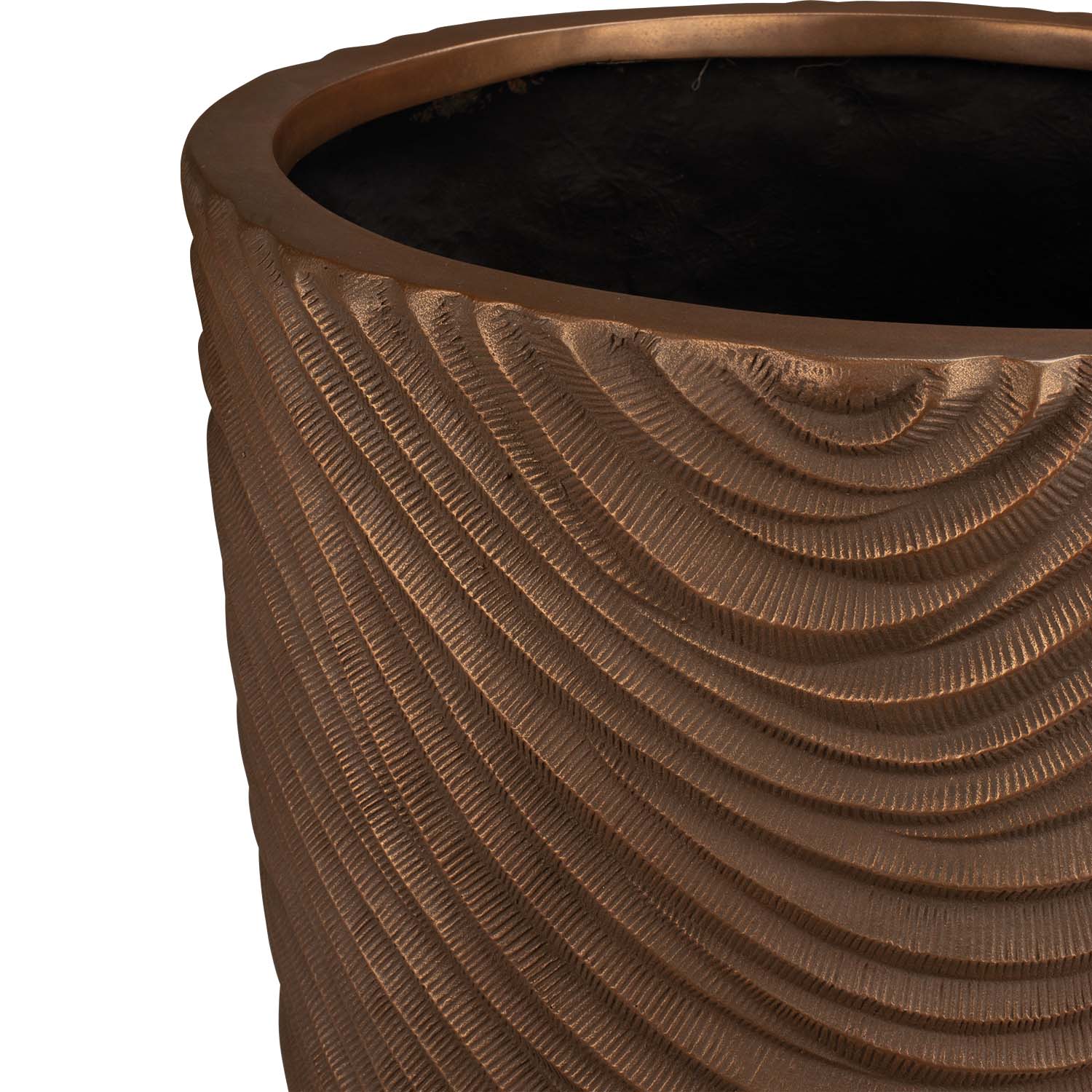Curved River Bodenvase, Ø 40 cm, Höhe 75 cm Bronze Curved River Bodenvase, Ø 40 cm, Höhe 75 cm Bronze