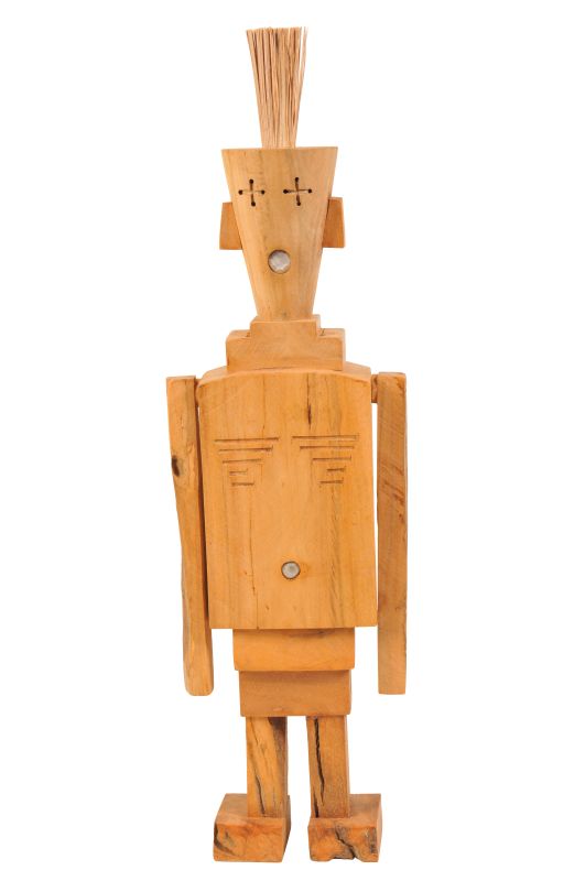 Dekofigur aus Holz Pinselkopf 55 cm Natur Dekofigur aus Holz Pinselkopf 55 cm Natur