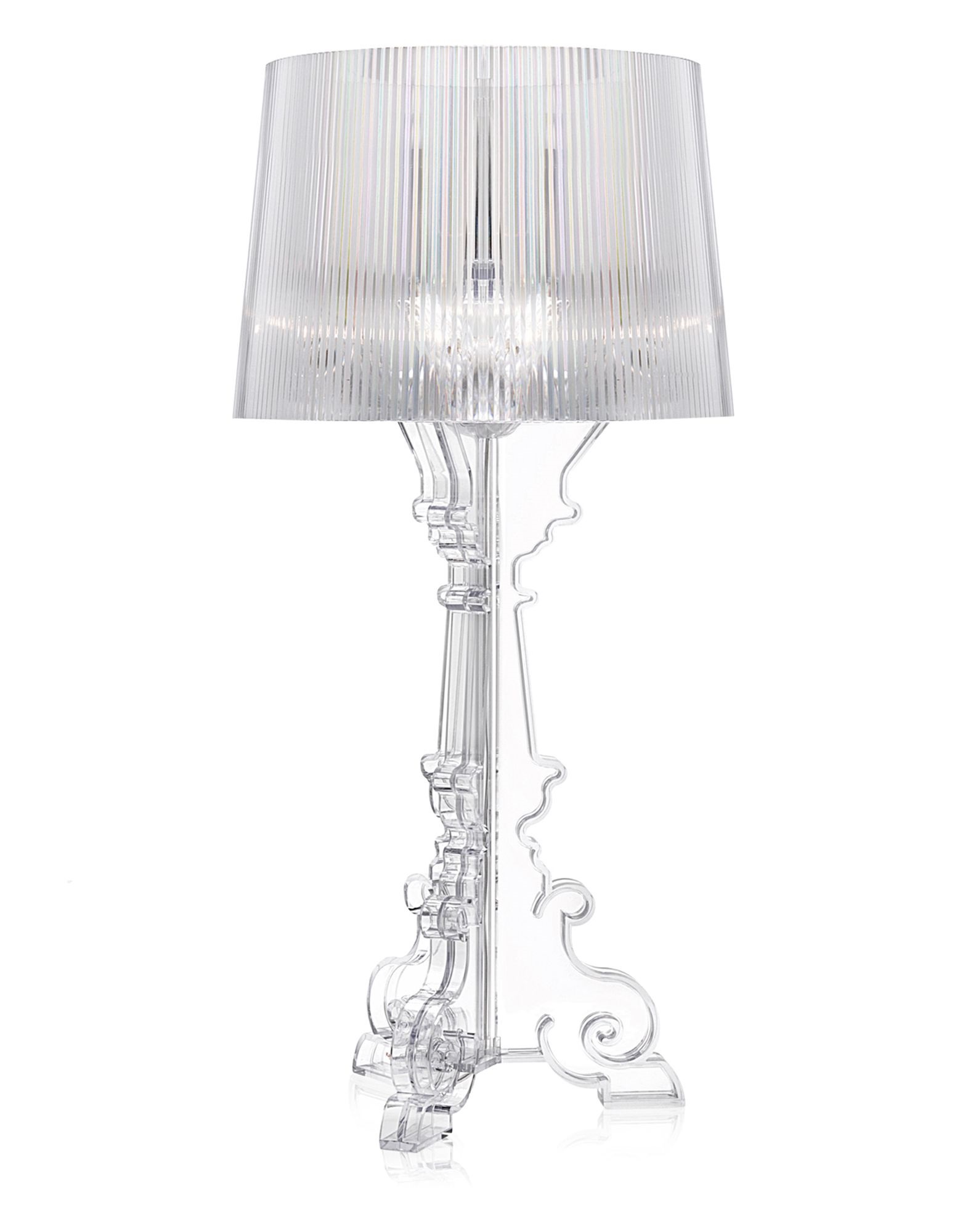 Bourgie Tischleuchte glänzend – Barock Design Glasklar