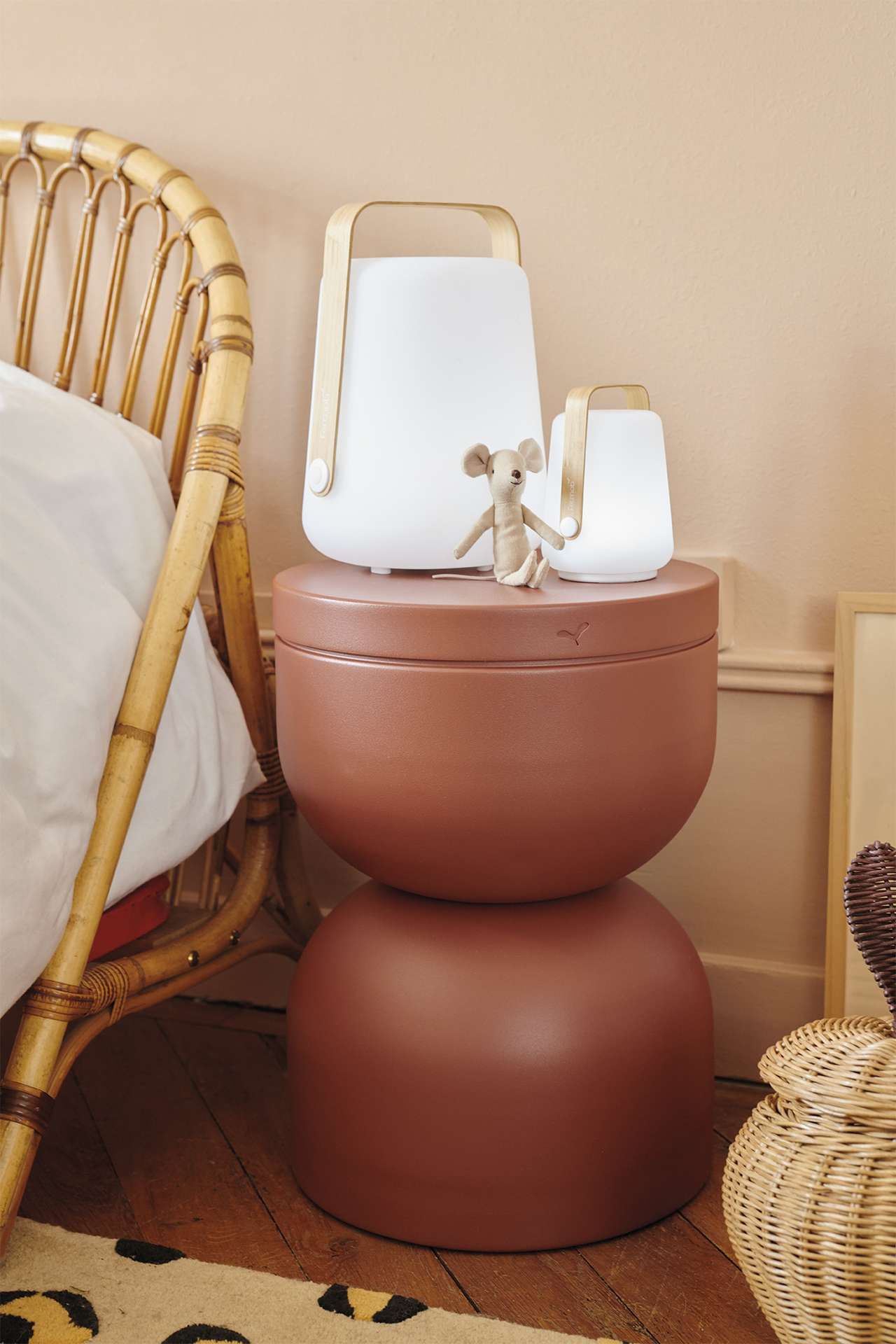 Balad2 Leuchte Bamboo – Tragbare Outdoor-Leuchte mit Bambusgriff Höhe 25 cm Balad2 Leuchte Bamboo – Tragbare Outdoor-Leuchte mit Bambusgriff Höhe 25 cm