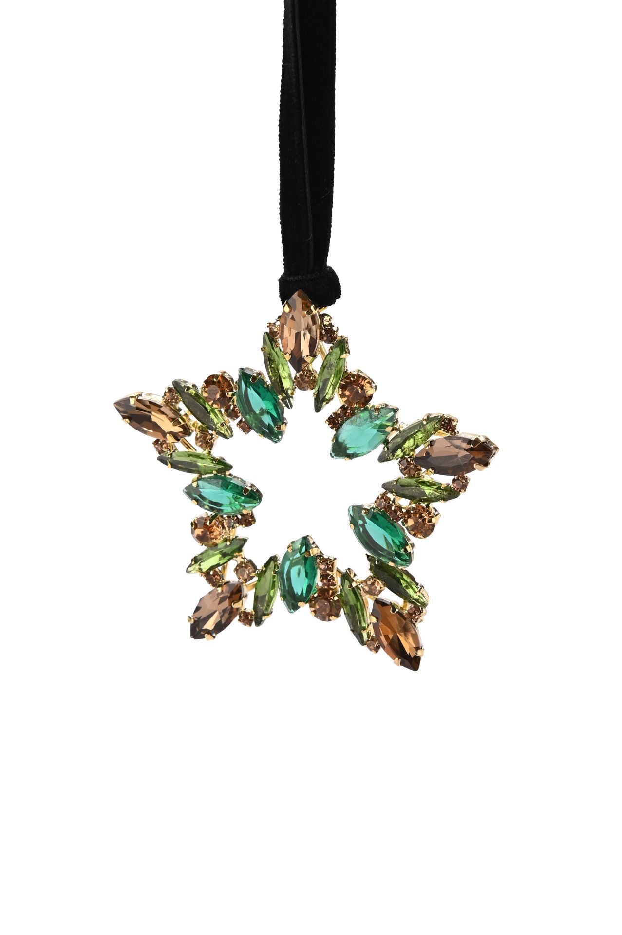 Sternanhänger Grün/Braun – Funkelnde Deko zum Aufhängen Sternanhänger Grün/Braun – Funkelnde Deko zum Aufhängen