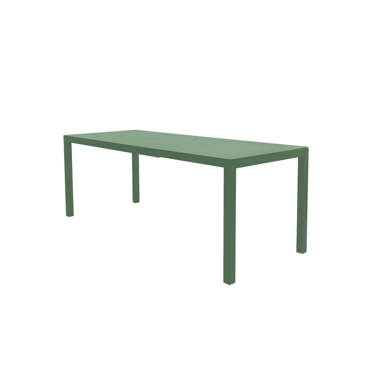 Aria Auszugstisch 140/200 × 80 cm – Aluminium pulverbeschichtet mit Einlegeplatte salbei