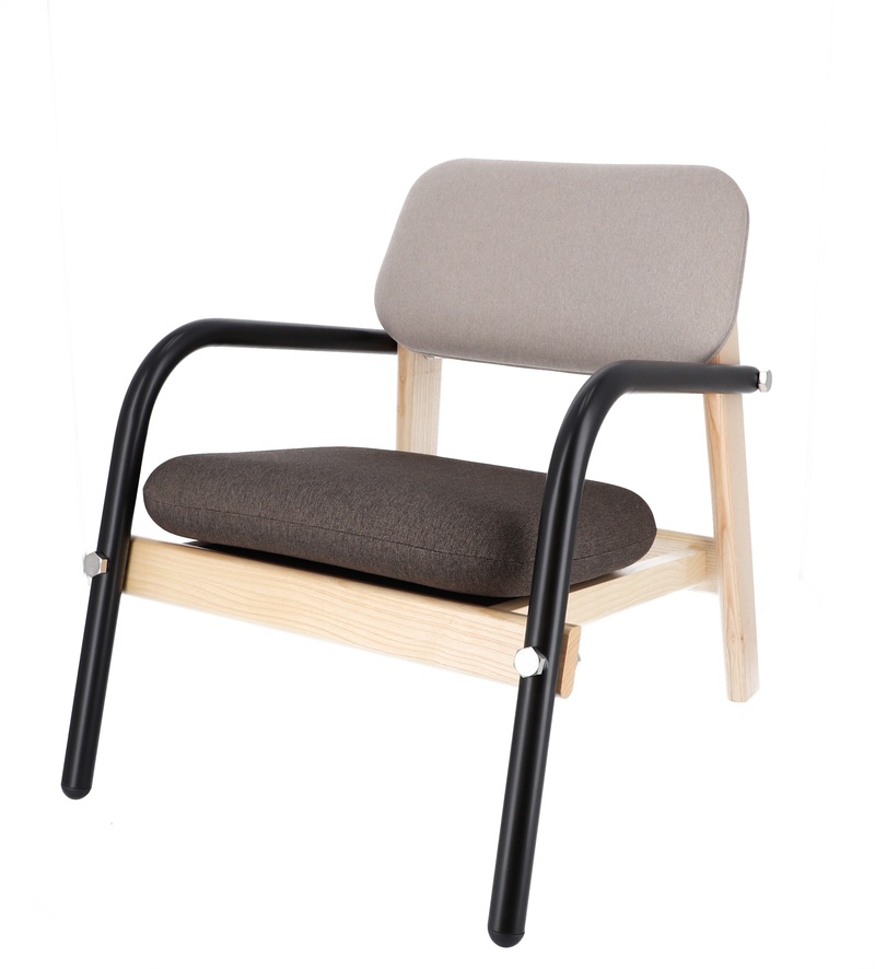 Sessel BILLY, Gestell: Esche, Armlehne: Stahlrohr schwarz/braun/beige Sessel BILLY, Gestell: Esche, Armlehne: Stahlrohr schwarz/braun/beige