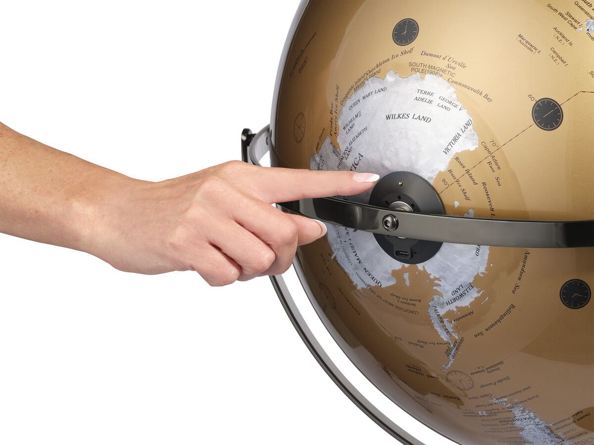 LED-Leuchtglobus 43,5 cm „Apollo Light Flex“ – Dimmbar, drehbar & mit Relief silber/gunmetal/bronze LED-Leuchtglobus 43,5 cm „Apollo Light Flex“ – Dimmbar, drehbar & mit Relief silber/gunmetal/bronze