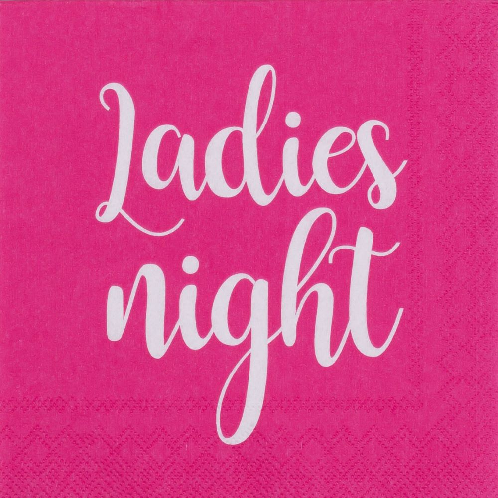 Pinke Cocktailserviette "Ladies night" Pinke Cocktailserviette "Ladies night"