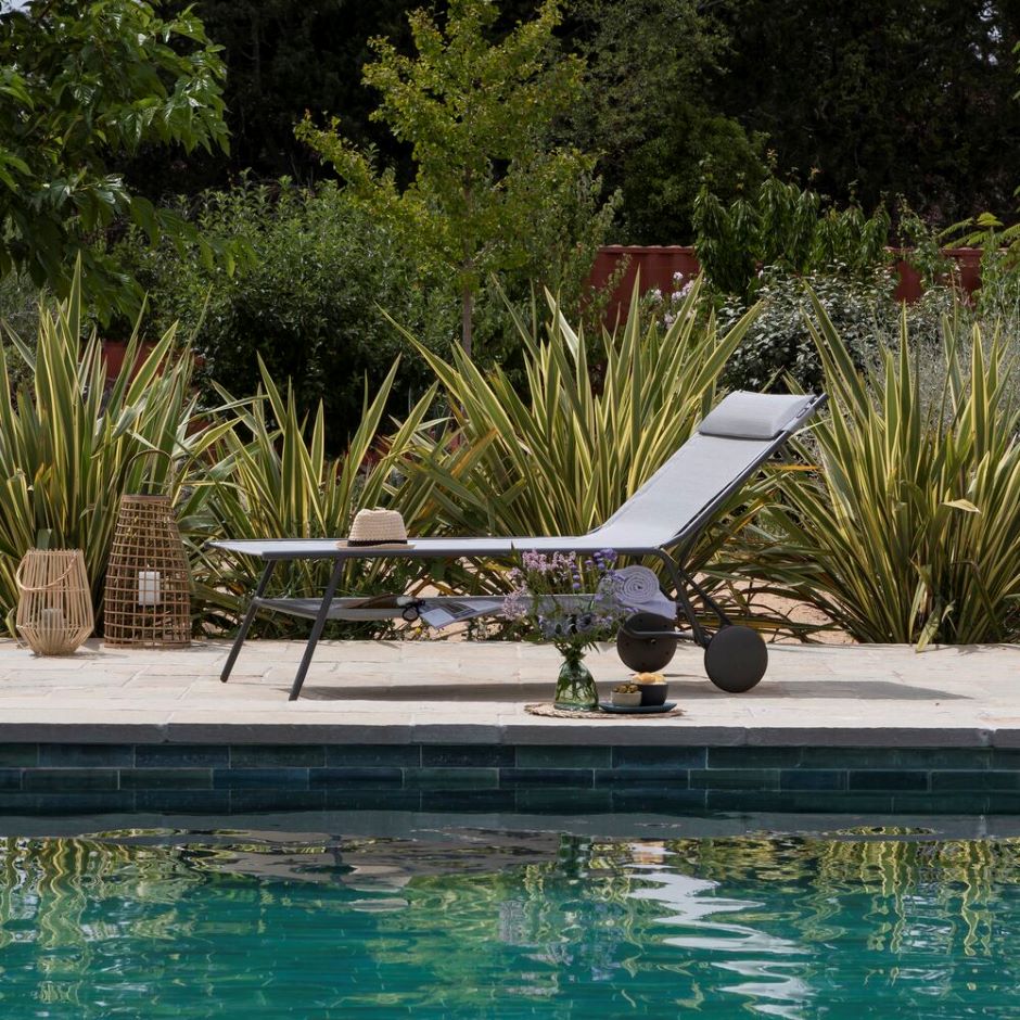 Hohe Sonnenliege Miami II Batyline® Duo Hohe Sonnenliege Miami II Batyline® Duo Grau Obsidian