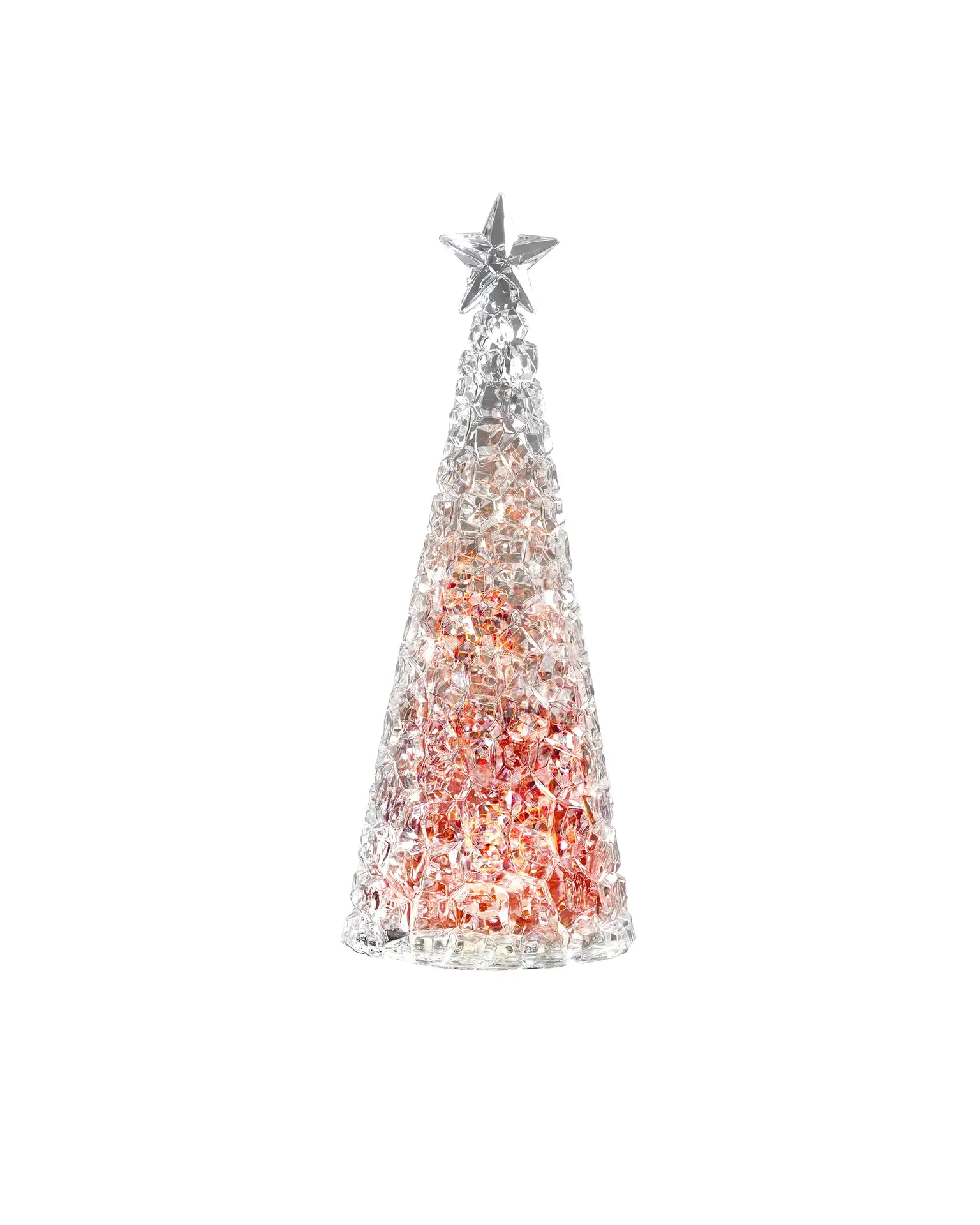 GLAMOR Led Dekoleuchte rot mit Glitzer 28 cm
