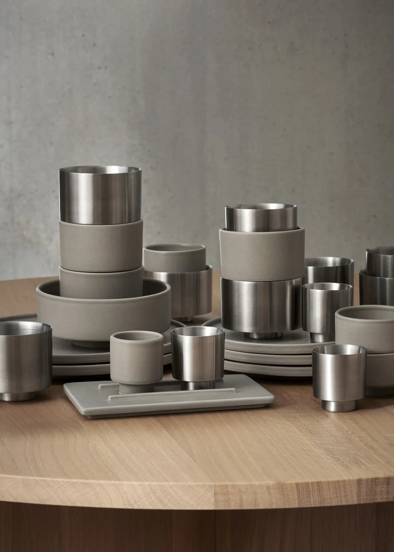 MAKOTO STEEL Edelstahl Kaffeetassen 2er Set