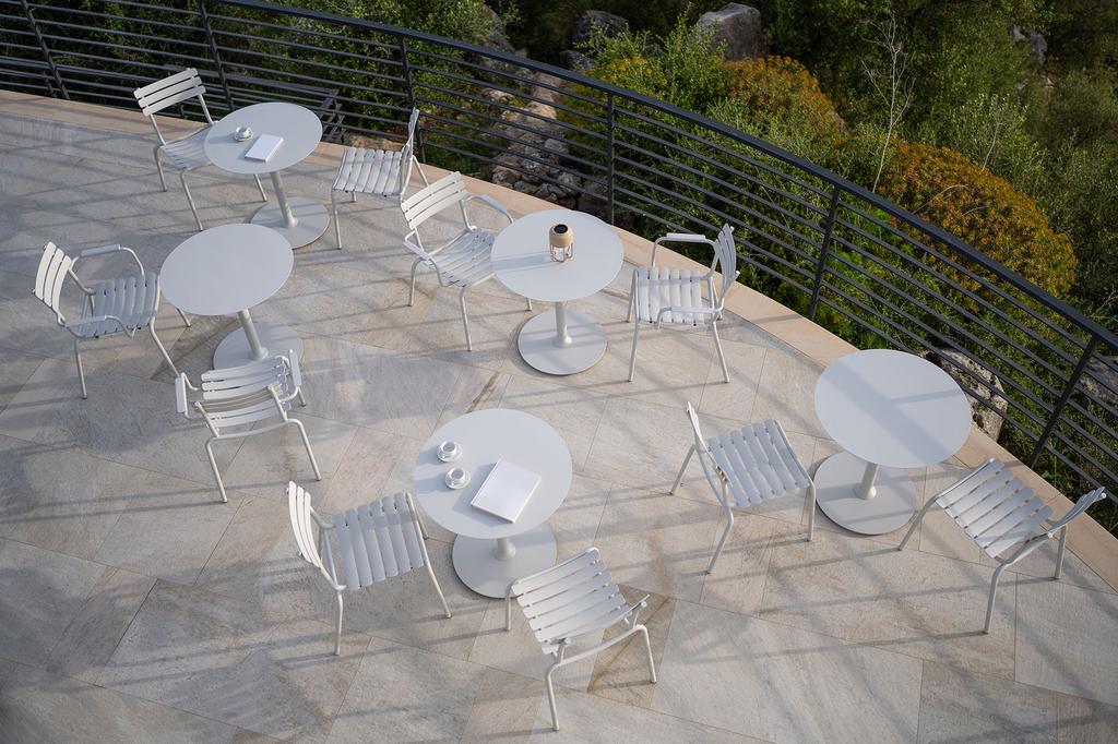 Pico Cafe-Tisch Outdoor Quadratisch Zitronengelb Quadratisch 70 x 70 cm