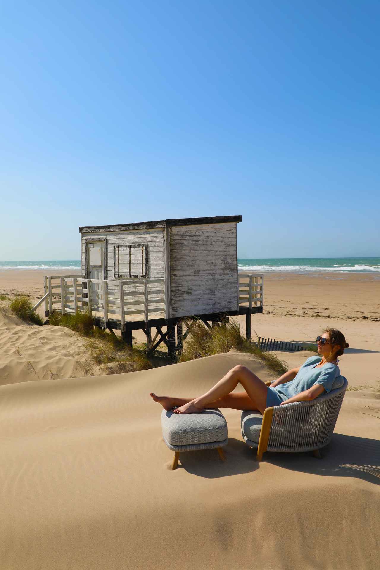 Haven Fußablage in Mokka Haven Outdoor Lounge Sessel Mokka