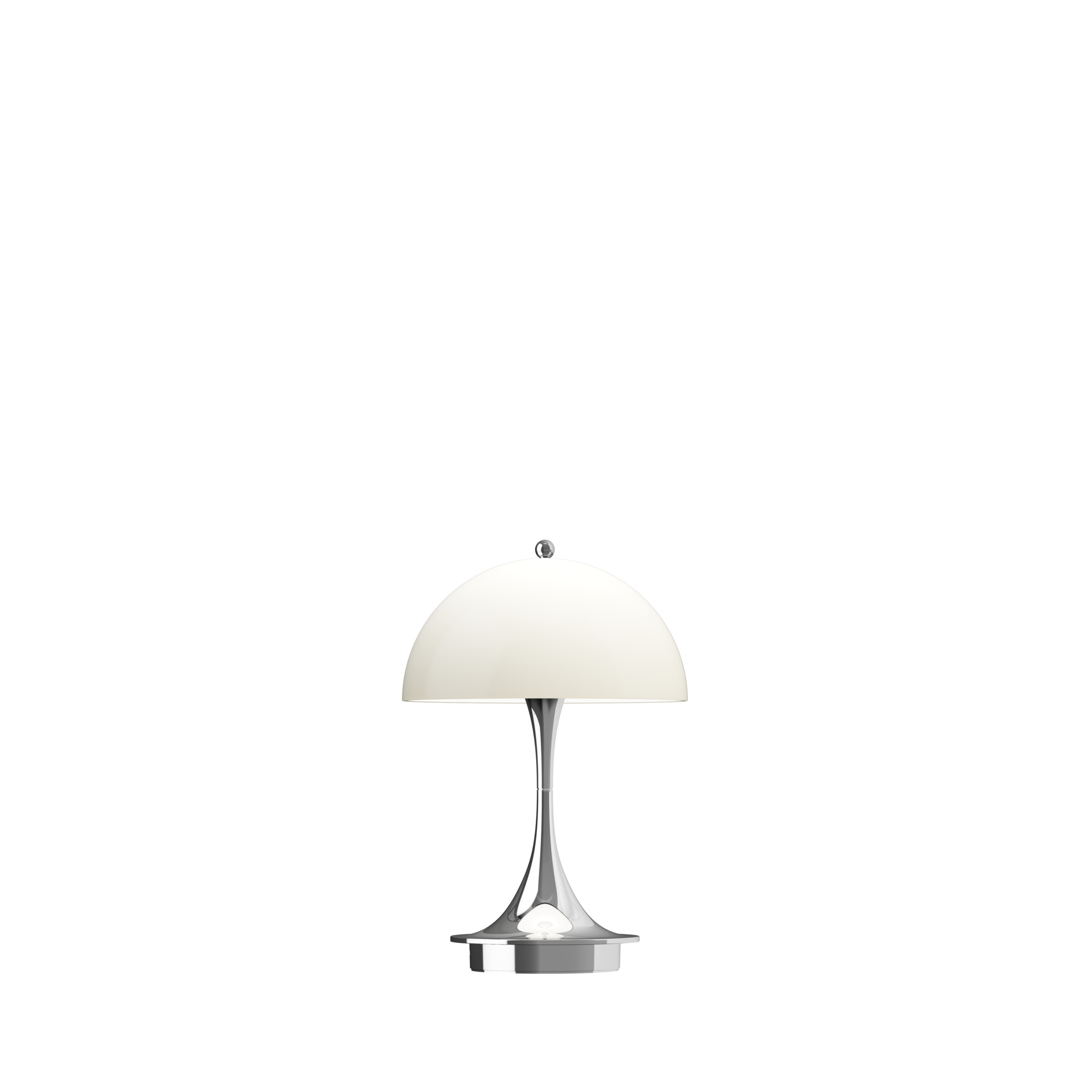 Panthella 160 tragbare Tischleuchte Chrom Opal Beige Panthella 160 tragbare Tischleuchte Chrom Opal Beige