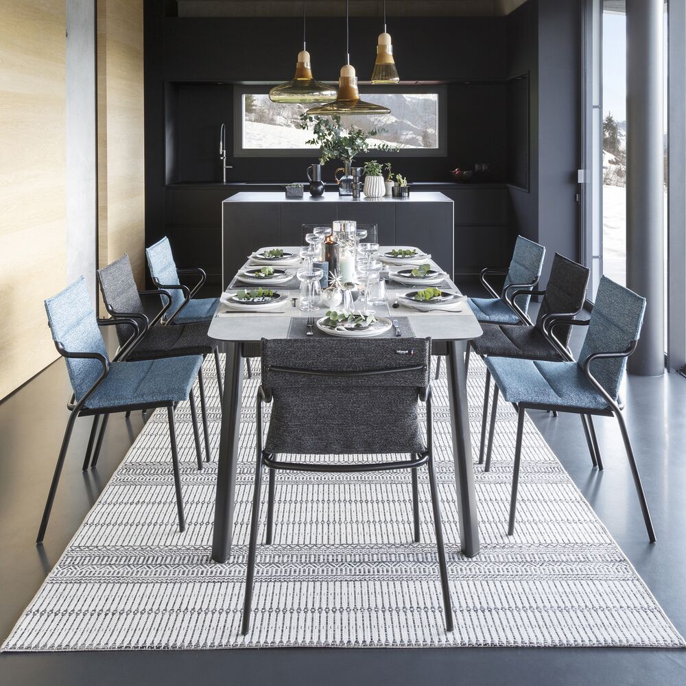 Stuhl mit Armlehne ANCONE Latte / Gestell Titane Stuhl mit Armlehne ANCONE Latte / Gestell Titane