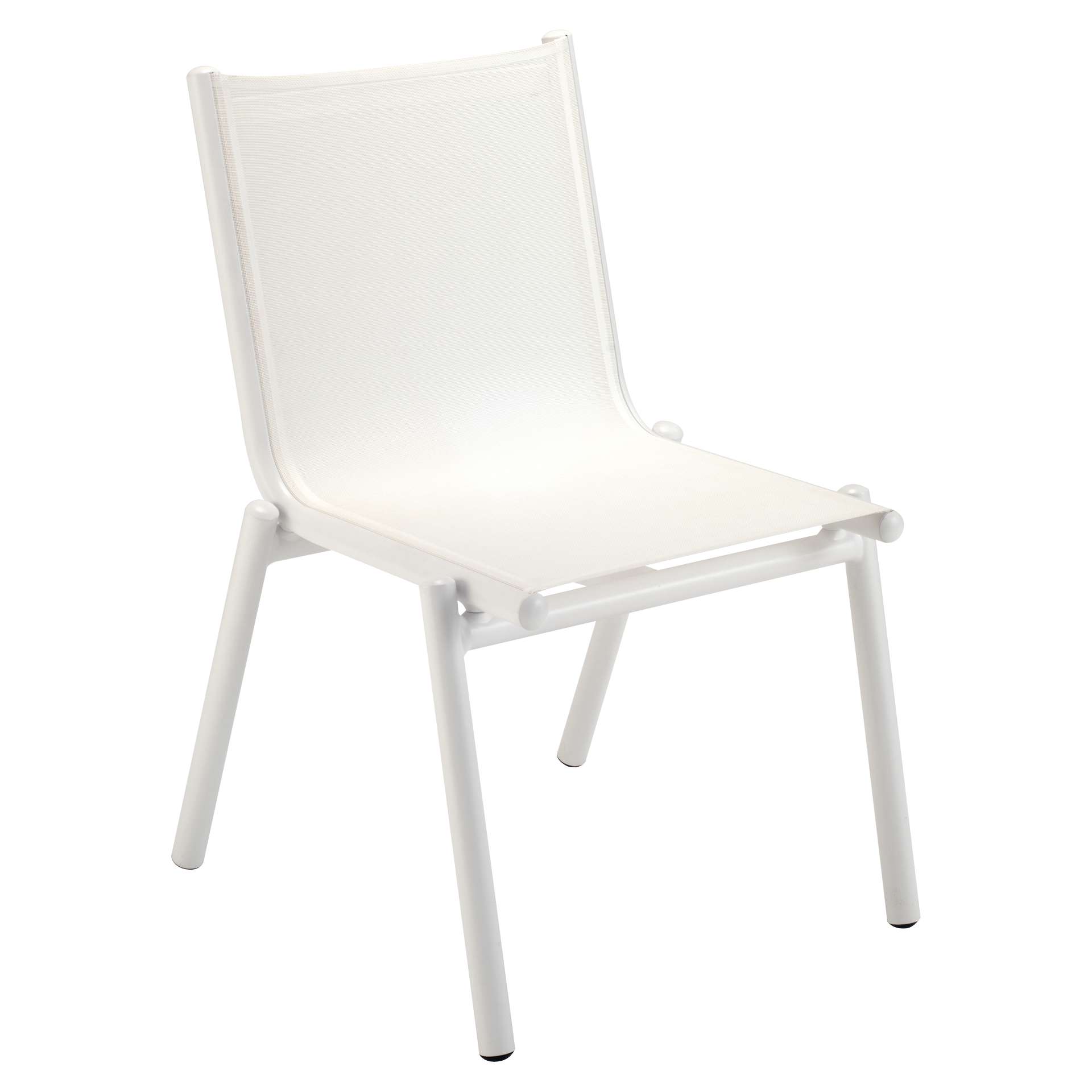 Pilotis Batyline Outdoorstuhl – Leichter Gartenstuhl im modernen Metall-Design 01 Baumwollweiß