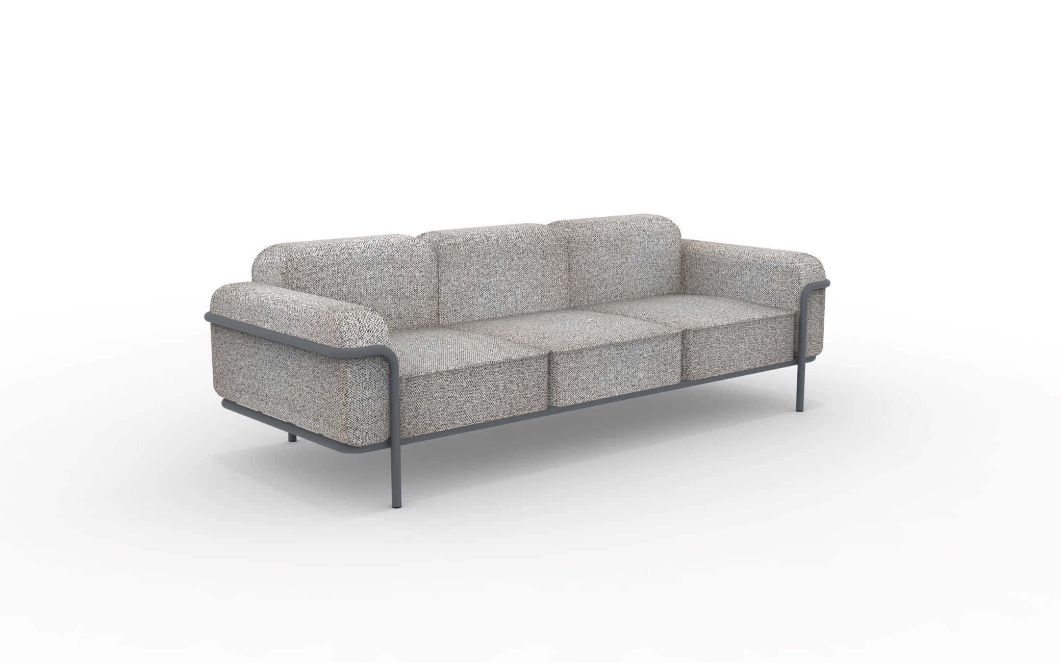 Hug 3-Sitzer Outdoor Sofa- Lounge Möbel Weiß-Braun Dunkelgrau Hug 3-Sitzer Outdoor Sofa- Lounge Möbel Weiß-Braun Dunkelgrau