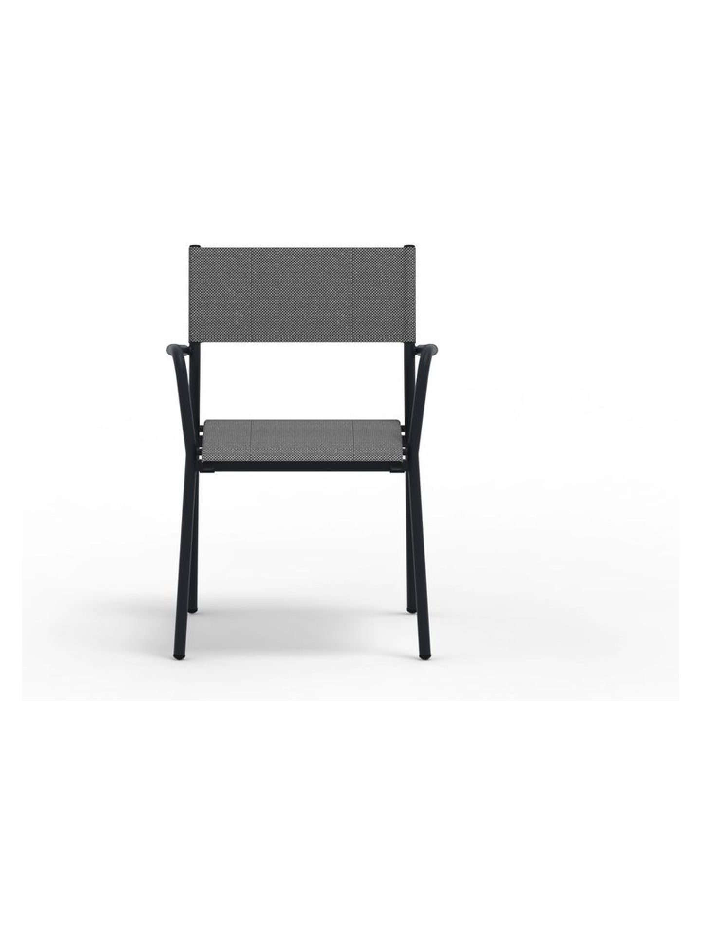 Emma Gartensessel stapelbar Antikgrau / Schwarz