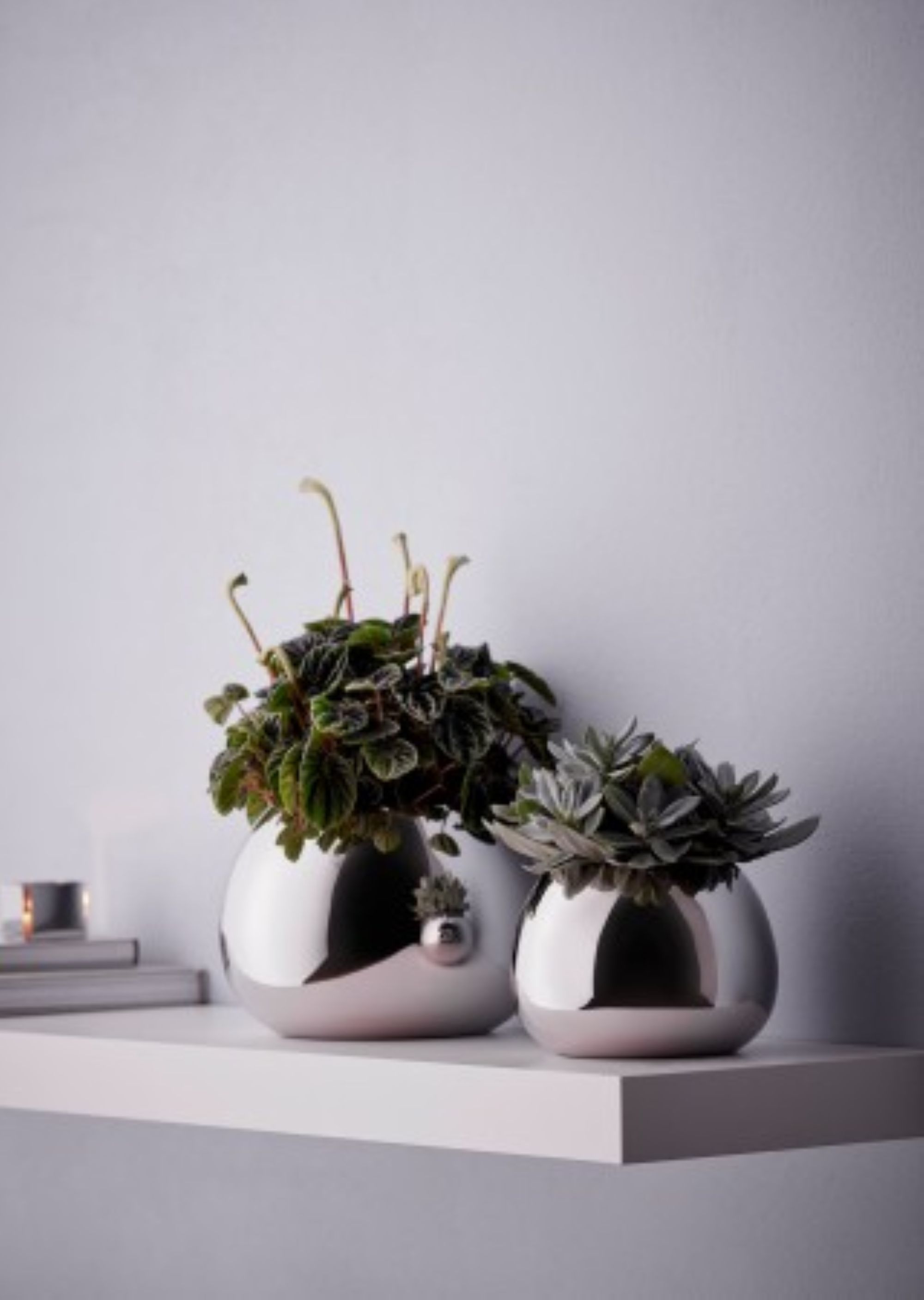 Bella Vase silber Ø 21 cm, Höhe 15 cm