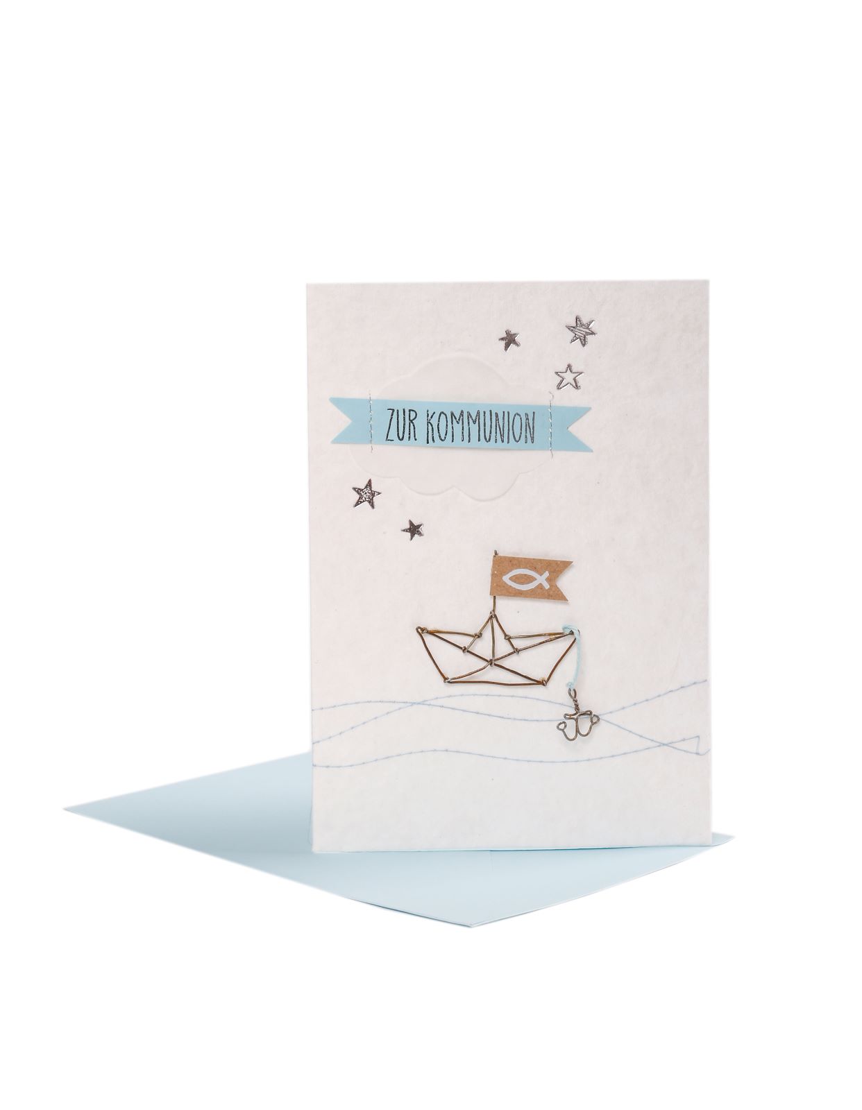 Kommunionskarte Boot – liebevolle Glückwunschkarte zur Kommunion Kommunionskarte Boot – liebevolle Glückwunschkarte zur Kommunion
