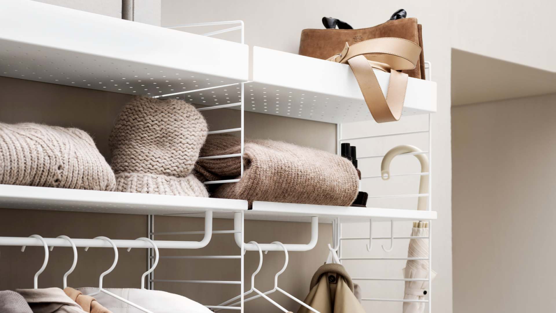 String System Stange für Metallboden Dunkelgrau 72/8/1