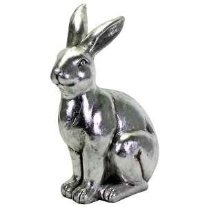 Hase silber - Höhe 41 cm