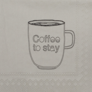 Cocktailserviette ''Coffee to stay'' 25 x 25 cm