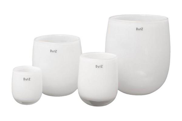 Vase - Barrel H24 cm; Ø18 cm, white