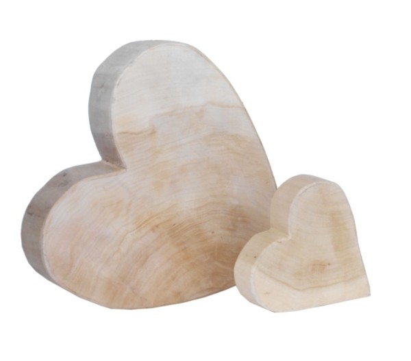 Herz aus Pappelholz - natur - Höhe 40 cm