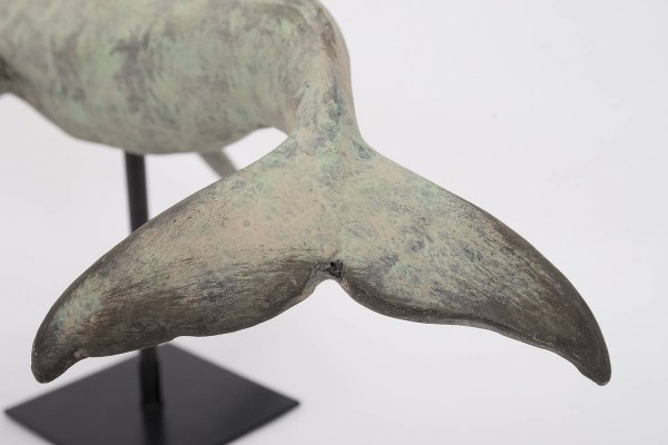Dekofigur Buckelwal grau, L 35,5 cm
